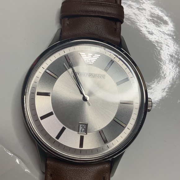 Emporio Armani Men's Stainless Steel Dress Watch with Quartz Movement - Picture 7 of 11